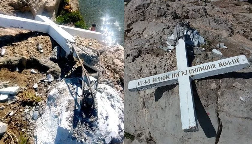 Βάλλεται η Ορθοδοξία! Το Δημόσιο μπλοκάρει την επανατοποθέτηση του Σταυρού στη Λέσβο